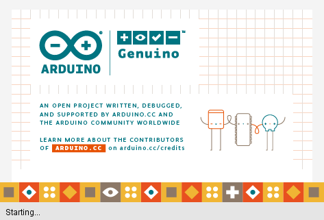 หน้าต่างเริ่มต้นโปรแกรม Arduino